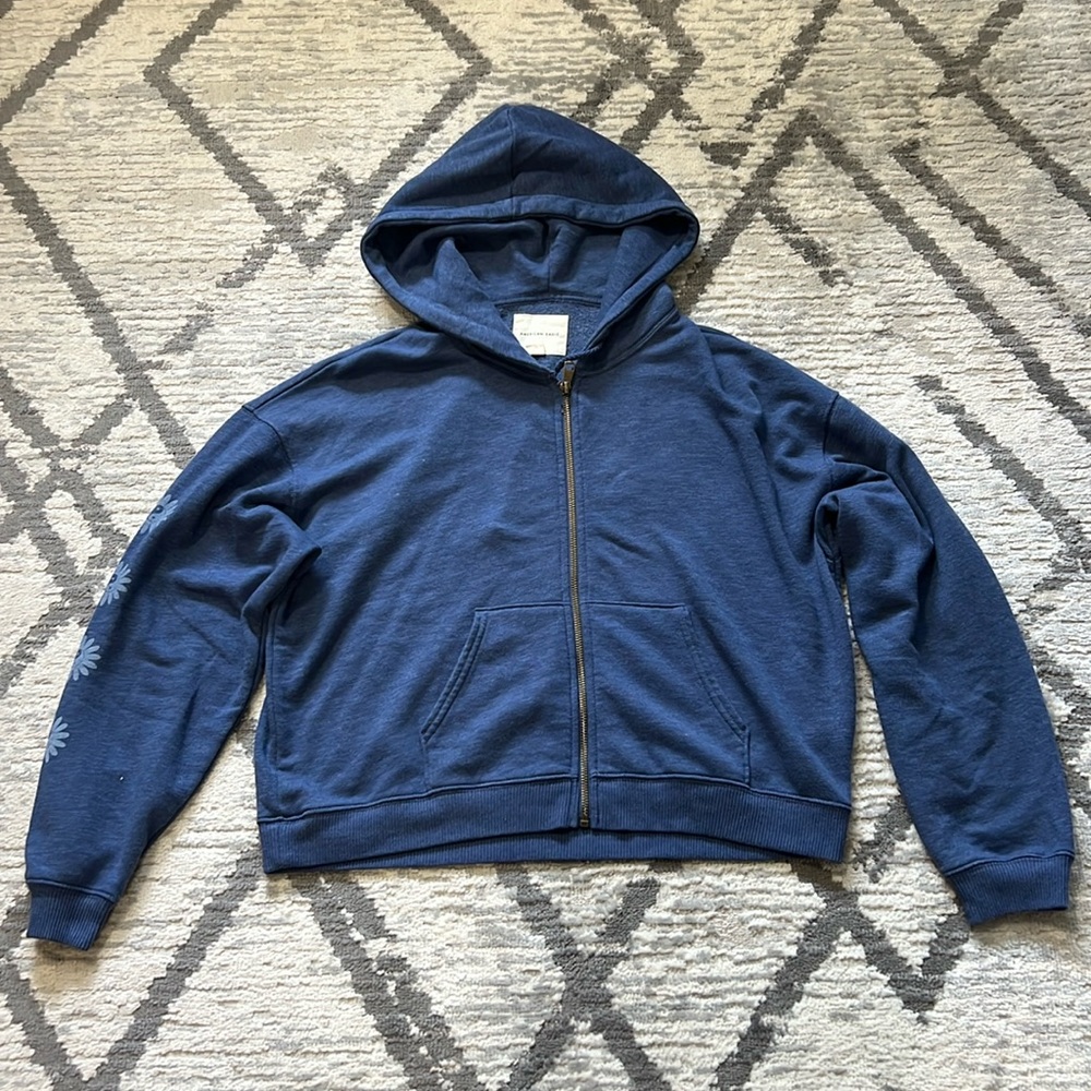 American Eagle Blue Zip-Up Jacket Size S